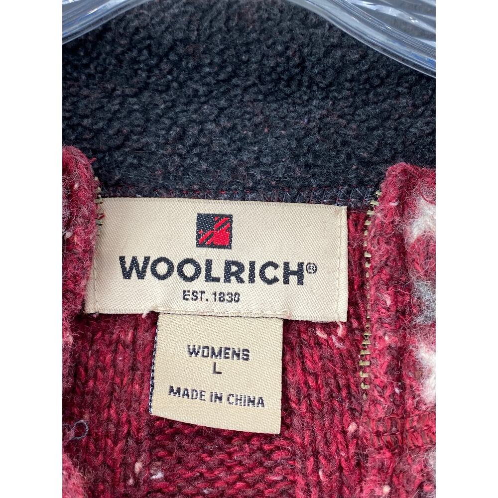 Woolrich Ruby Heather Quarter Zip Cable Knit Swea… - image 4